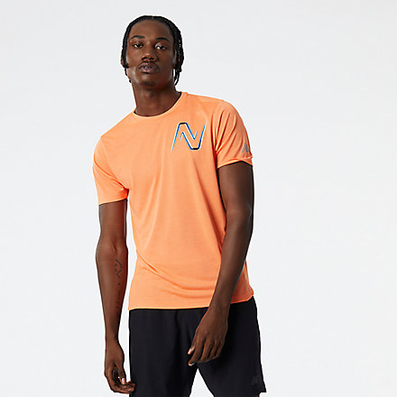 New Balance Graphic Impact Run Short Sleeve, AMT21277VO2 image number null