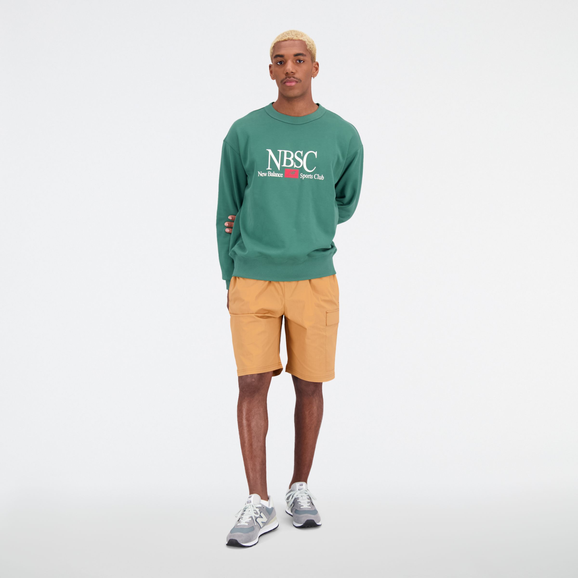 New Balance 男士圆领运动卫衣, AMT31556TFN