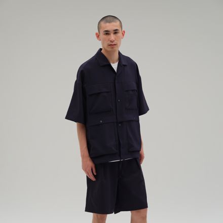 MET24 Open Collar Shirts, NAVY, AMT45006NV