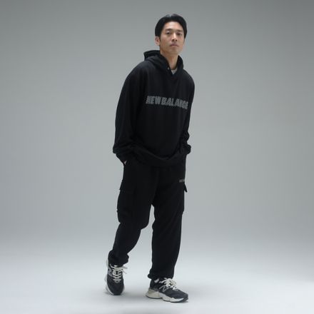 New Balance M MET24 Logo Hoodie BK 国内発送 NB公式アウトレット】 MET24 Reflection NB Logo Hoodie