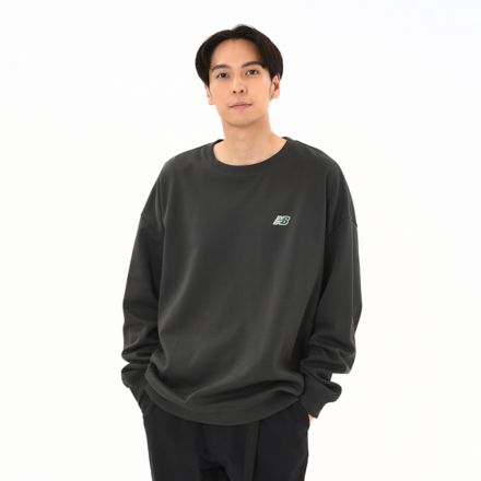 Double Face Long Sleeve T-Shirt, ATHLETIC GREY, AMT45681ACK