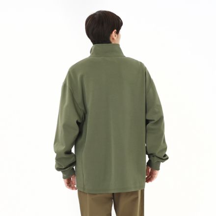 Double Face Half Zip Long Sleeve T-Shirt