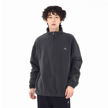 New Balance ニューバランス ハーフジップ ジャージトップ(ブラック×ホワイト) AMT35288 BKW トレーニングウェア  -サッカーショップ【SWS】