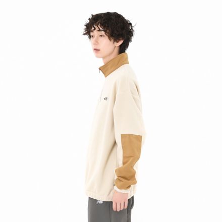 シューパッチハーフジッププルオーバー, TIMBERWOLF, AMT45687TWF