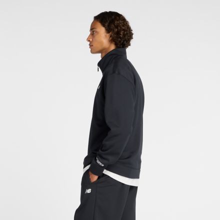 ダブルニット クォーター ジップ プルオーバー 裏起毛