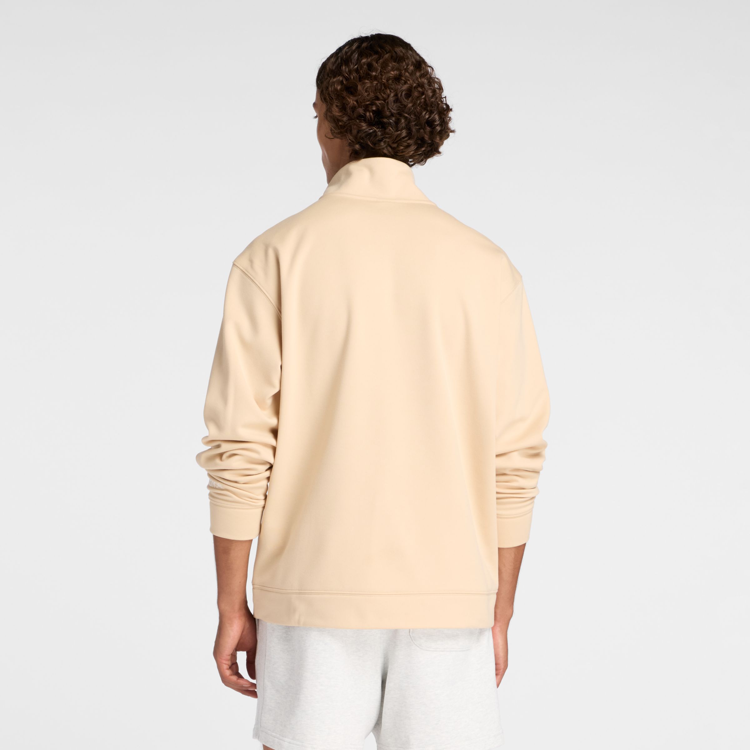 ダブルニット クォーター ジップ プルオーバー 裏起毛