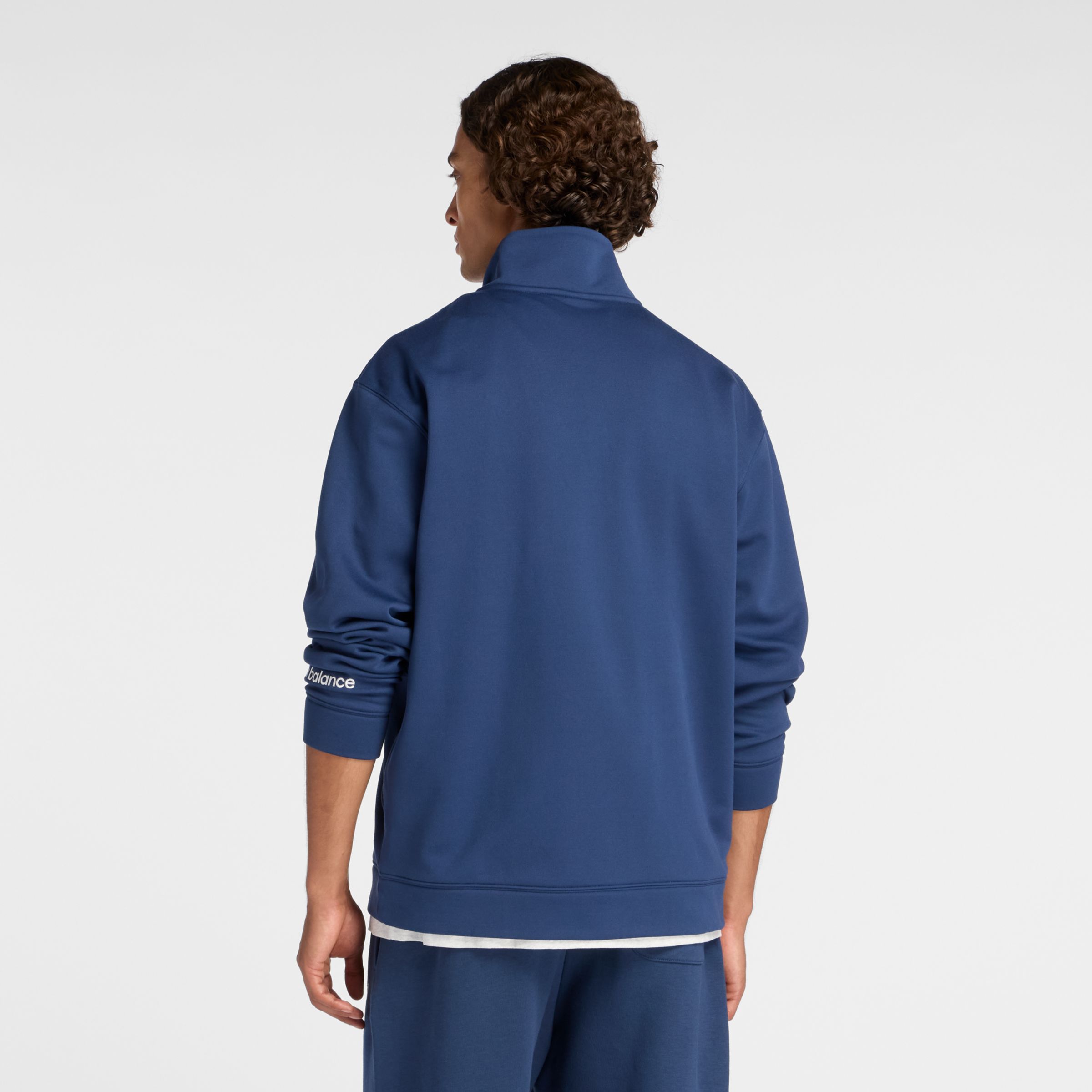 ダブルニット クォーター ジップ プルオーバー 裏起毛