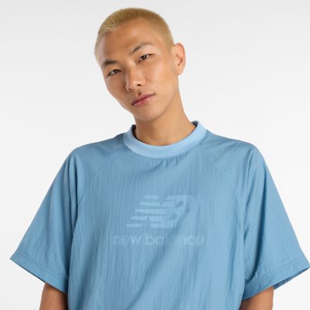 NB Grey Woven T-Shirt
