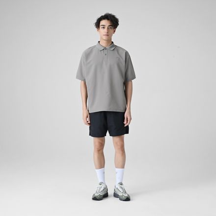MET24 編織 Polo 衫, 黑水泥, AMT55003DOK