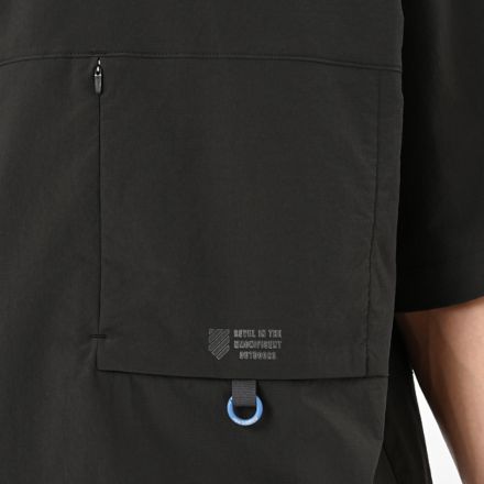 オーバーサイズドショートスリーブプルオーバー, BLACK CEMENT, AMT55077BLK