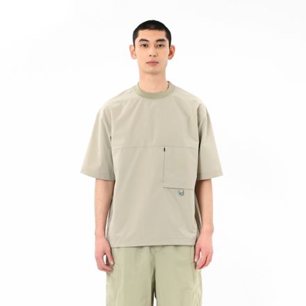 オーバーサイズドショートスリーブプルオーバー, OLIVINE, AMT55077OVN