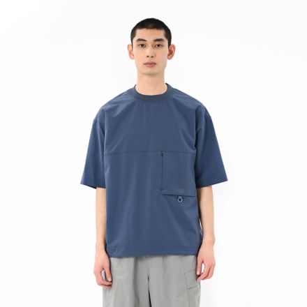 オーバーサイズドショートスリーブプルオーバー, VINTAGE INDIGO, AMT55077VTI