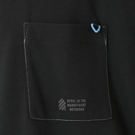 オーバーサイズドショートスリーブベースTシャツ, BLACK, AMT55078BK