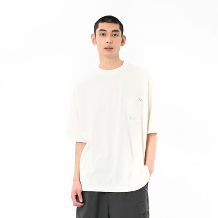 オーバーサイズドショートスリーブベースTシャツ, SEA SALT, AMT55078SST