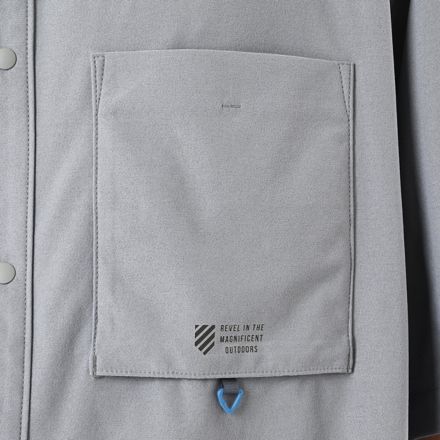 オーバーサイズドショートスリーブサンシールドシャツ, SLATE GREY, AMT55084YST