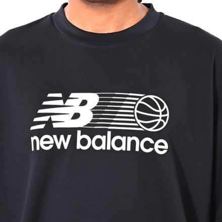 グラフィックショートスリーブTシャツ, BLACK, AMT55090BK