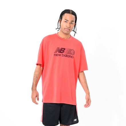 グラフィックショートスリーブTシャツ, DRIFT RED, AMT55090DTR