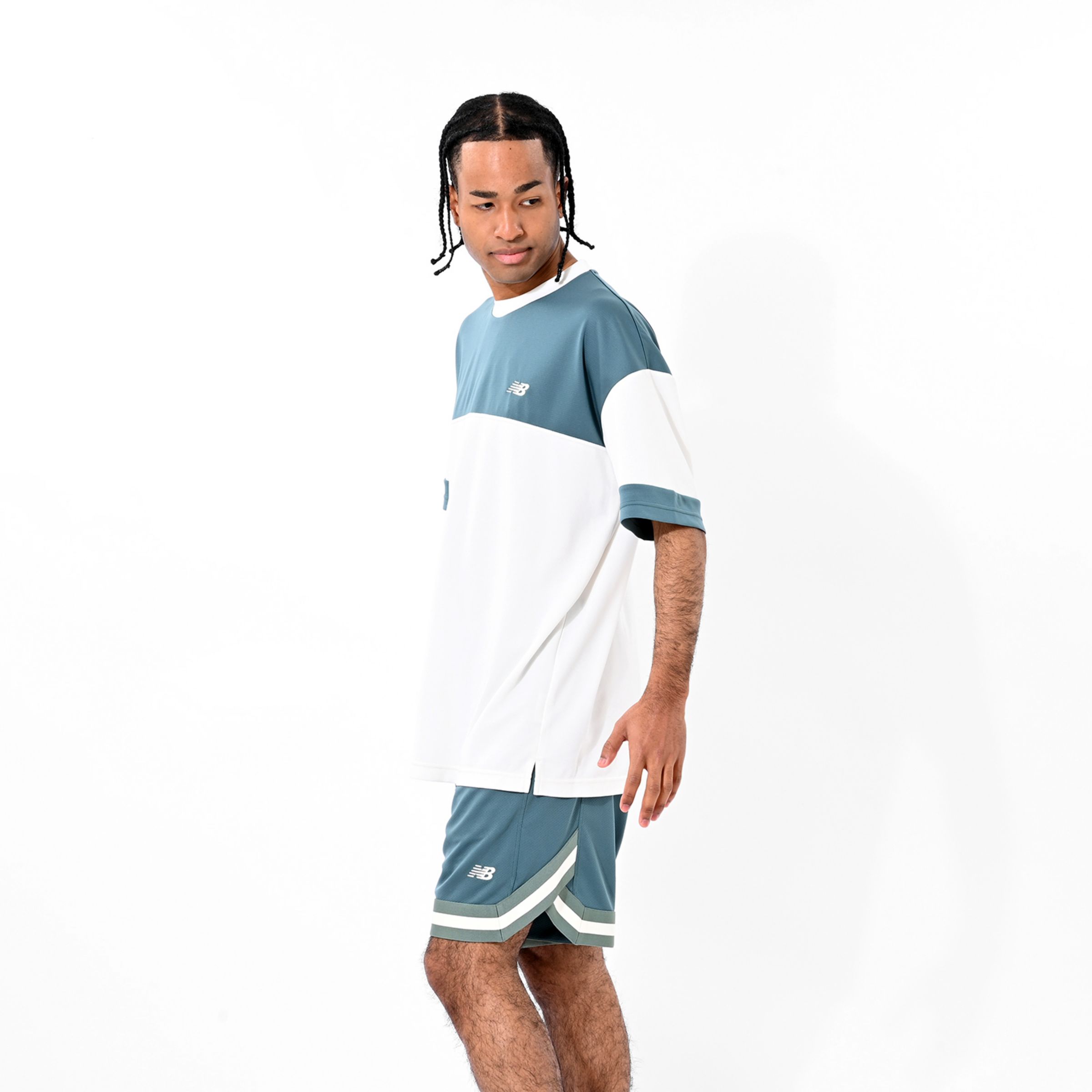 ブロック切り替えショートスリーブTシャツ