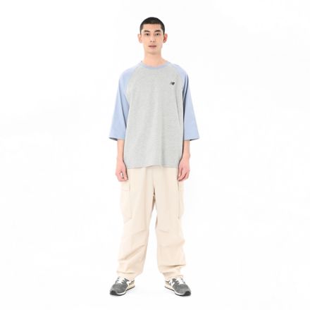 ラグラン3/4スリーブTシャツ, ATHLETIC GREY, AMT55146AG