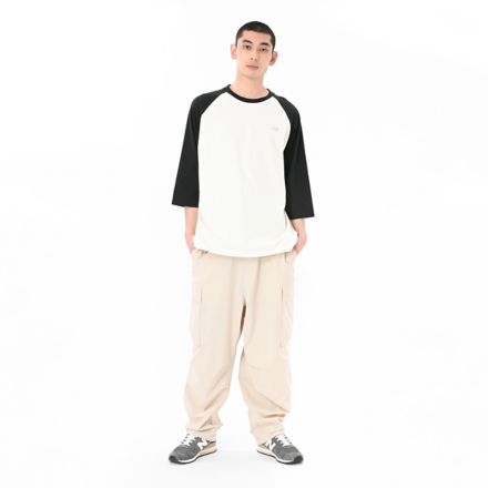 ラグラン3/4スリーブTシャツ, SEA SALT, AMT55146SST