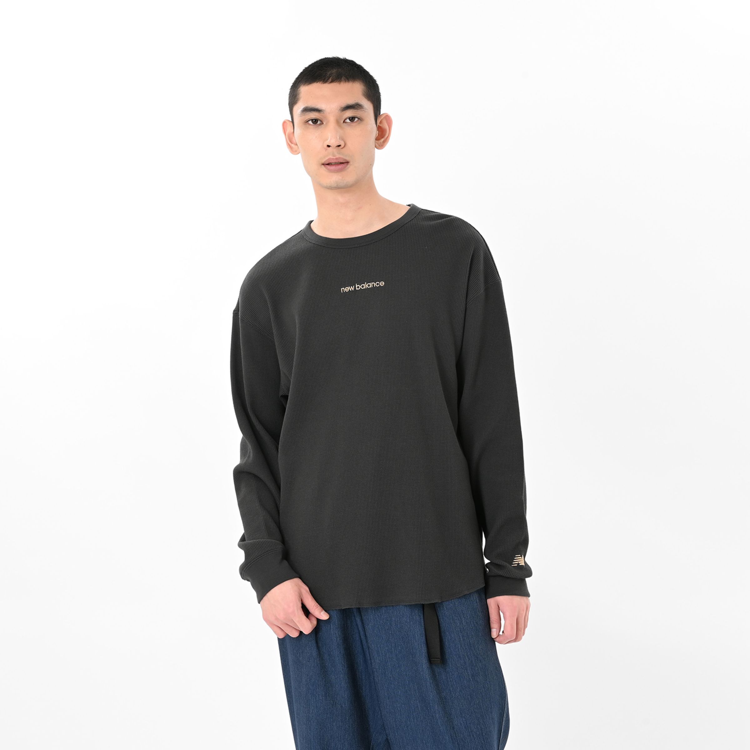 new balance ブラック スウェットセット 裏地