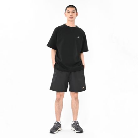 ダブルフェイスショートスリーブプルオーバー, BLACK, AMT55152BK