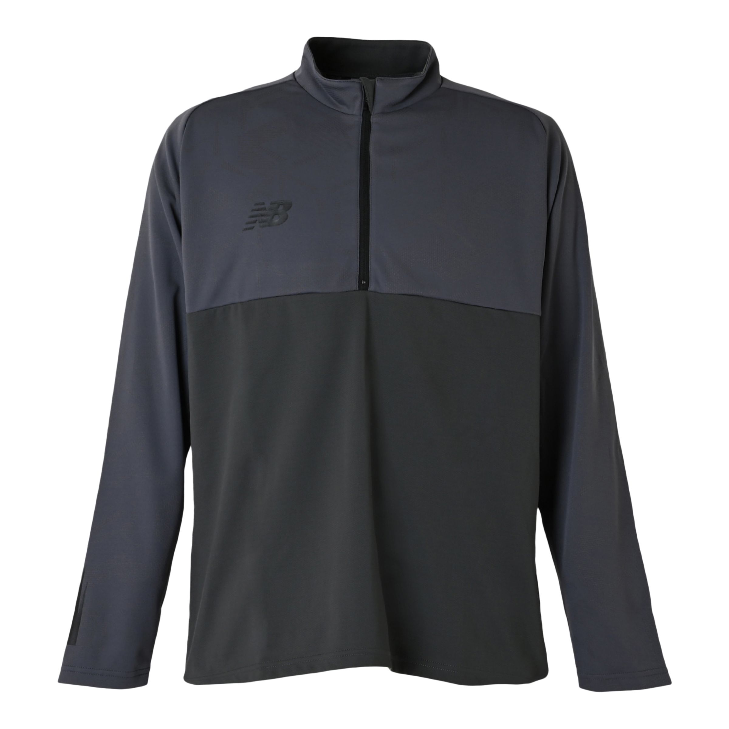 Black Out ジャガードトラックニットハーフジップトップ