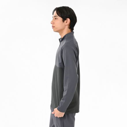 Black Out ジャガードトラックニットハーフジップトップ