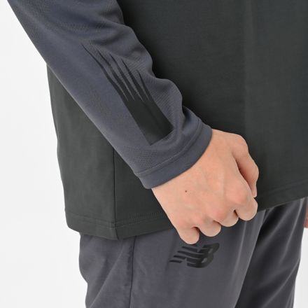 Black Out ジャガードトラックニットハーフジップトップ