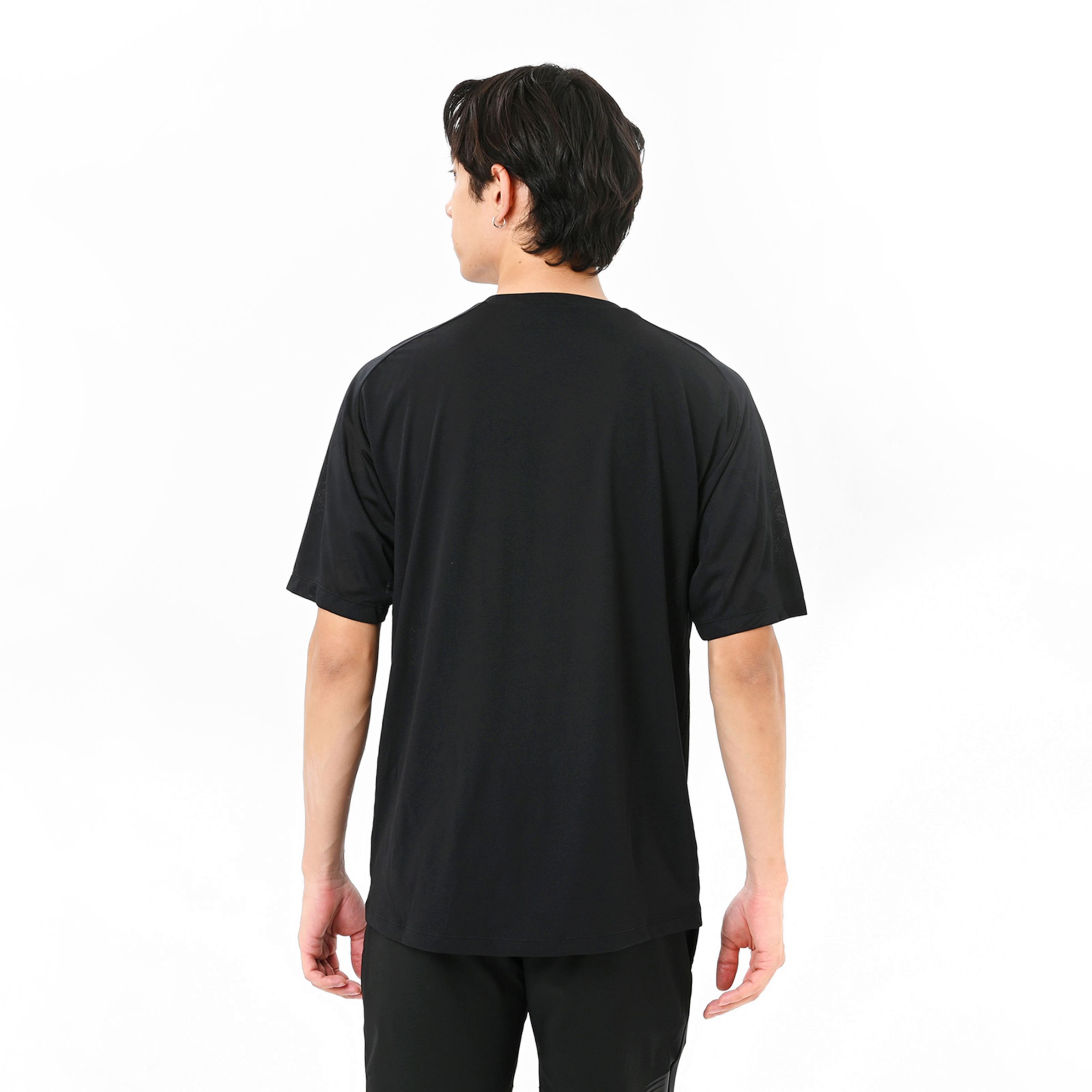 Black Out ジャガードメッシュニットショートスリーブTシャツ