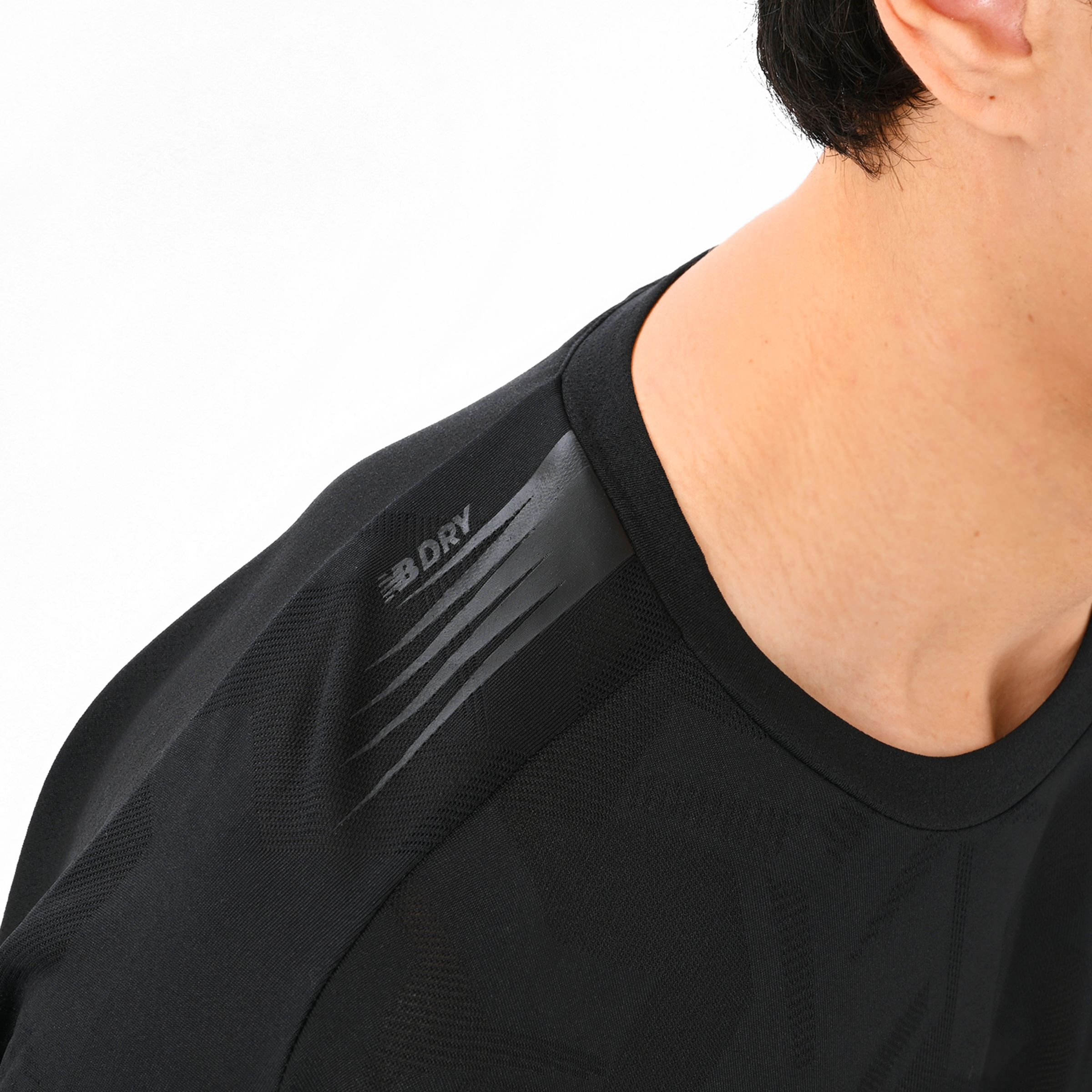 Black Out ジャガードメッシュニットショートスリーブTシャツ