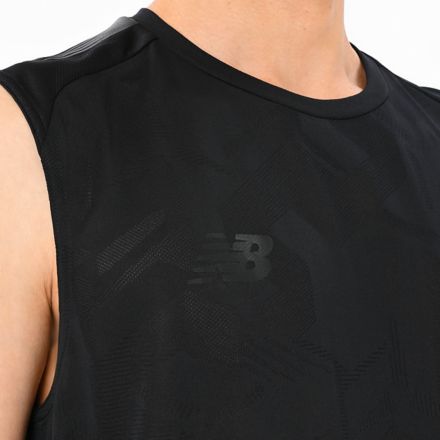 Black Out ジャガードメッシュニットノースリーブシャツ, STONEWARE, AMT55205BK