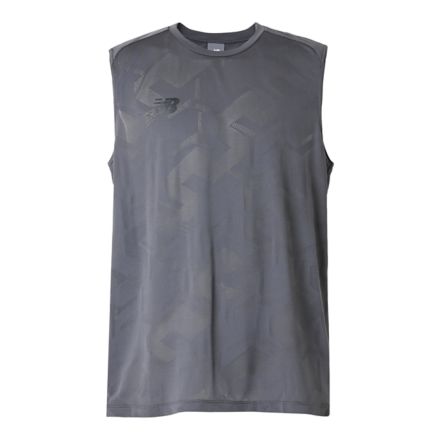 Black Out ジャガードメッシュニットノースリーブシャツ