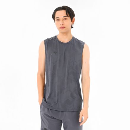 Black Out Knit Sleeveless, CHARCOAL, AMT55205CHC