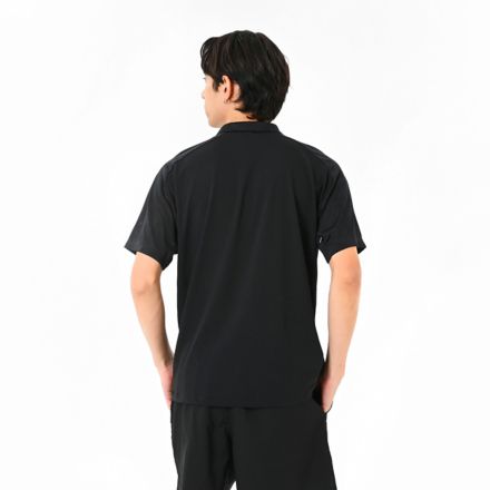 Black Out ジャガードメッシュニットポロシャツ