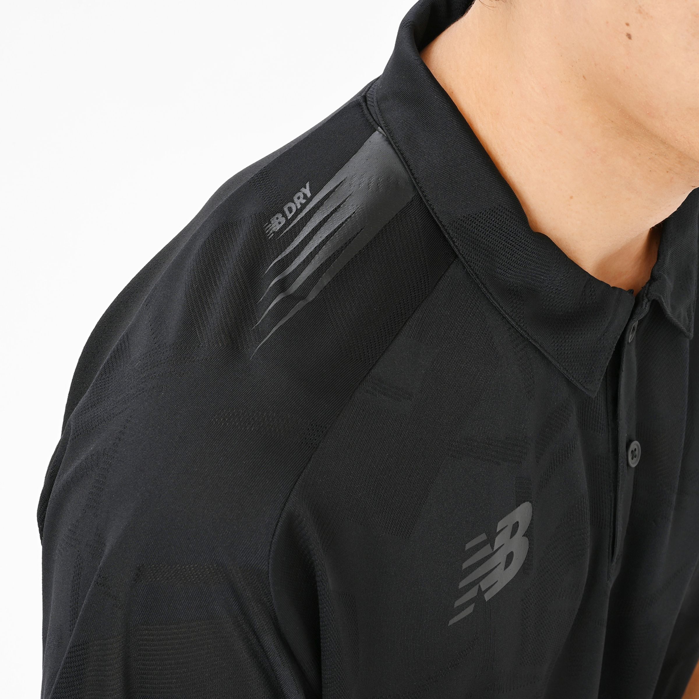 Black Out ジャガードメッシュニットポロシャツ