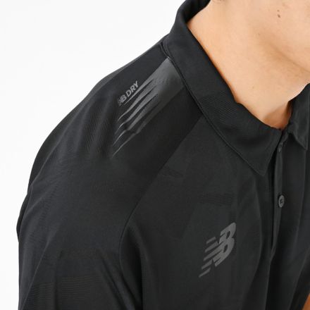 Black Out ジャガードメッシュニットポロシャツ