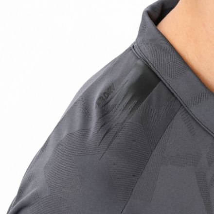 Black Out ジャガードメッシュニットポロシャツ