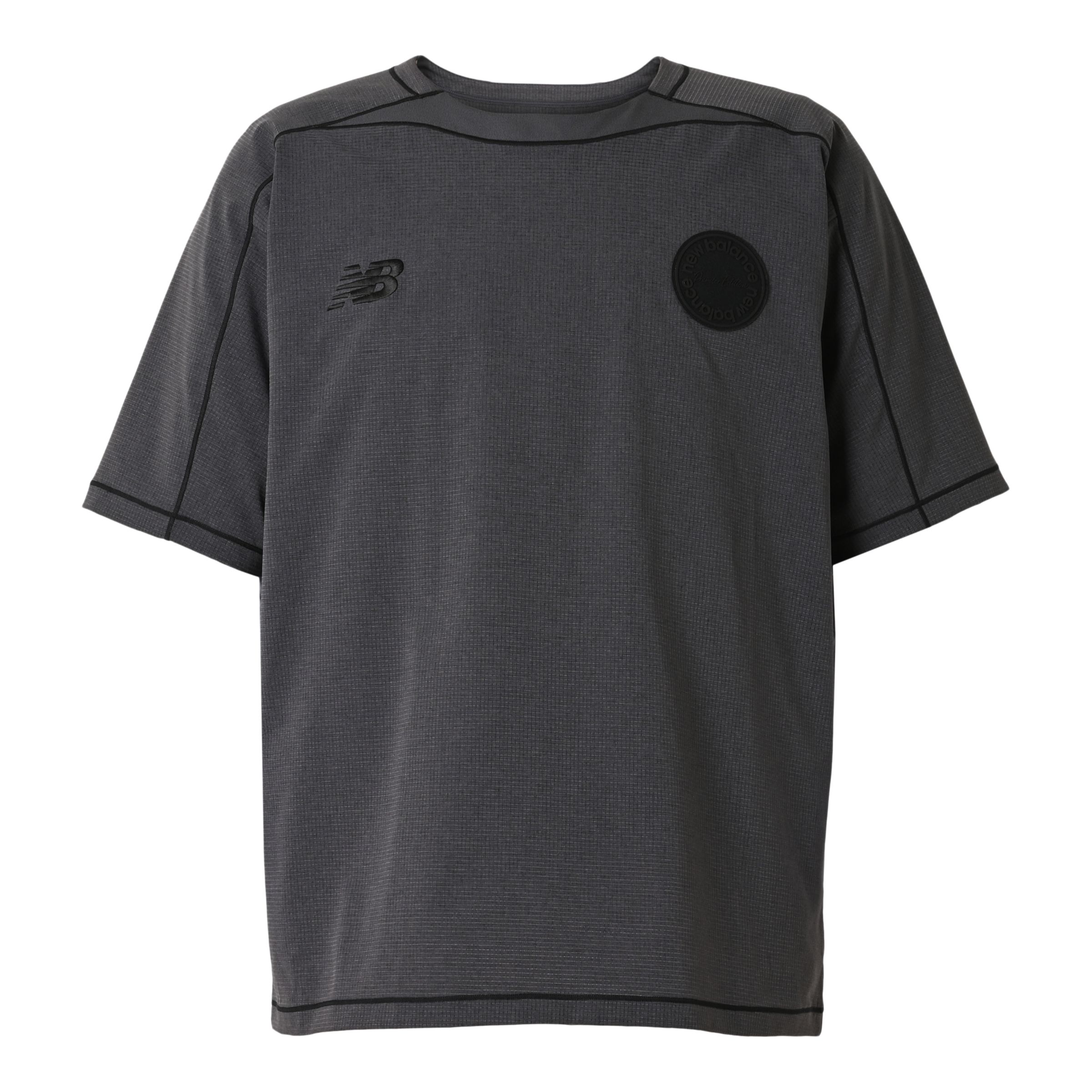 Black Out メッシュストレッチ ウーブンショートスリーブシャツ