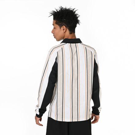 Black Out グラフィック ポロロングスリーブシャツ