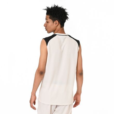 Black Out ポリワッフルノースリーブシャツ