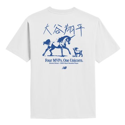 Shohei Ohtani Unicorn T-Shirt 2025, WHITE, AMT55399WT