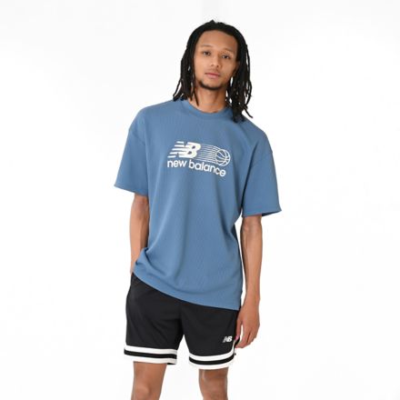 グラフィックショートスリーブシャツ, DARK SHORELINE BLUE, AMT55620DAL