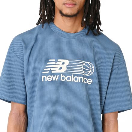 グラフィックショートスリーブシャツ, DARK SHORELINE BLUE, AMT55620DAL