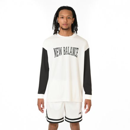 グラフィックロングスリーブシャツ, SEA SALT, AMT55625SST