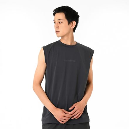 ファンクショナルリラックスフィットスリーブレスシャツ, PHANTOM, AMT55673PHM