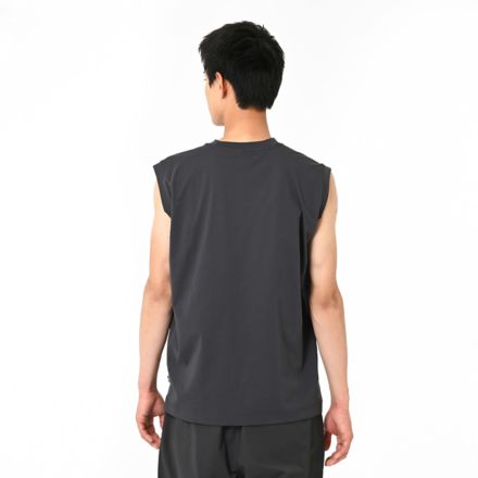 ファンクショナルリラックスフィットスリーブレスシャツ, PHANTOM, AMT55673PHM