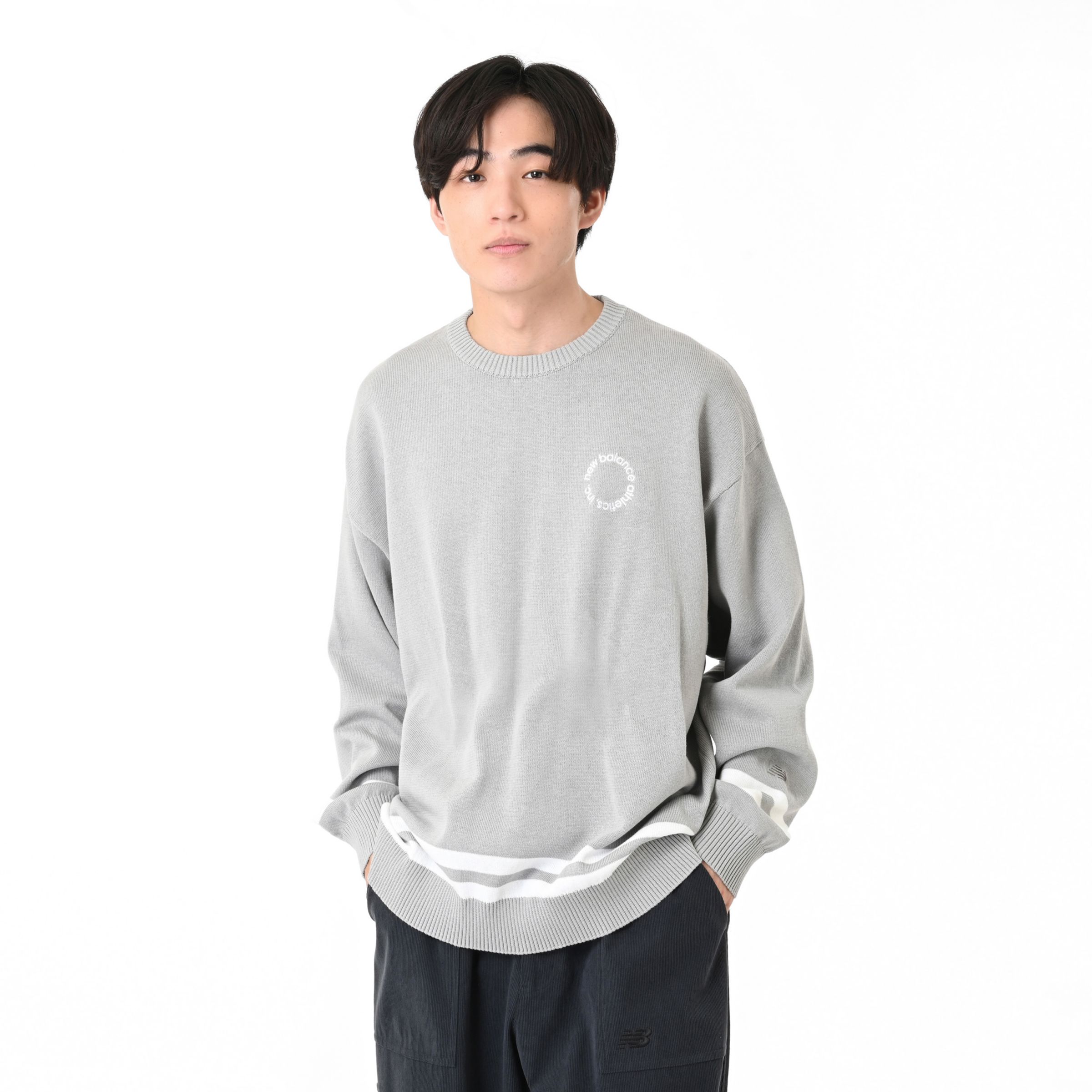 ラインニットプルオーバー