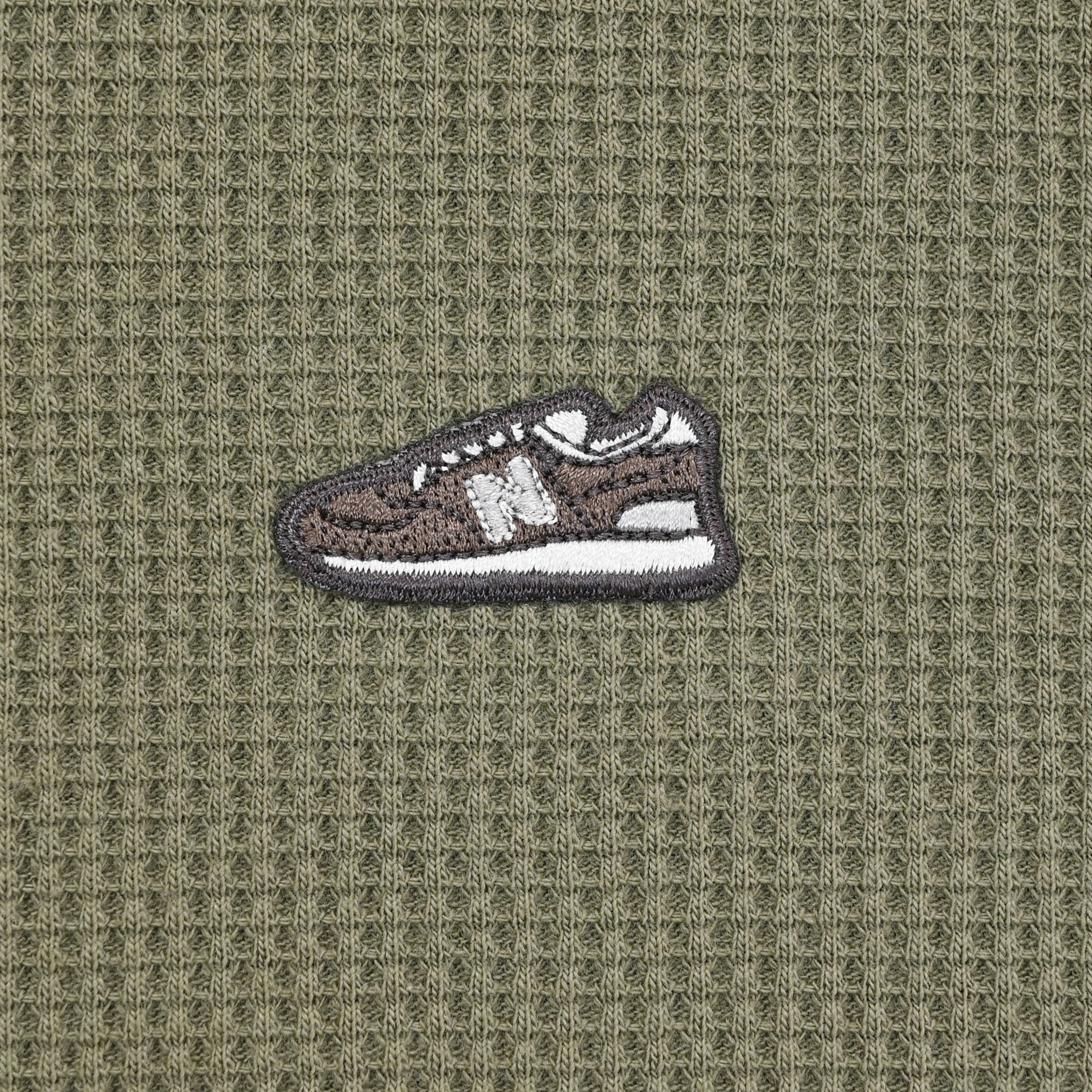 シューパッチワッフルロングスリーブ