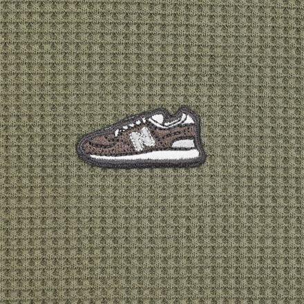 シューパッチワッフルロングスリーブ